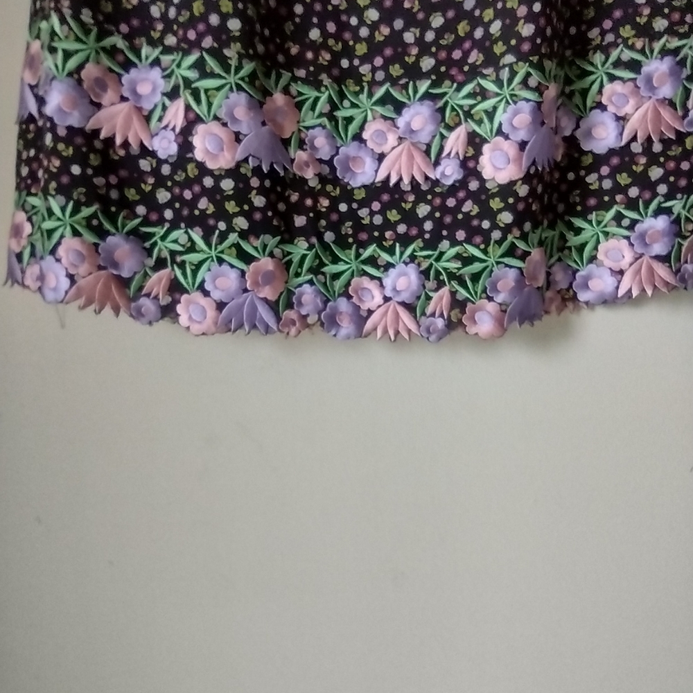 Women's Embroidered Floral Tiered Skirt Focus by Shani Small - Picture 4 of 6